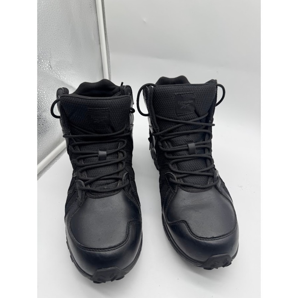 Reebok Tactical Side-Zip Waterproof Duty Boots Mens Black‎ Leather Mesh Size 13